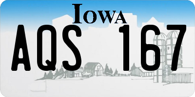 IA license plate AQS167