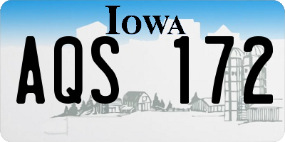 IA license plate AQS172