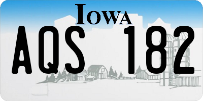 IA license plate AQS182