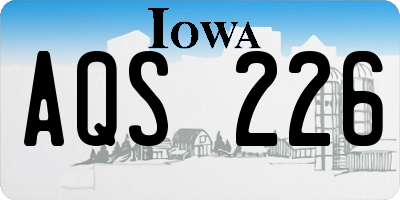 IA license plate AQS226