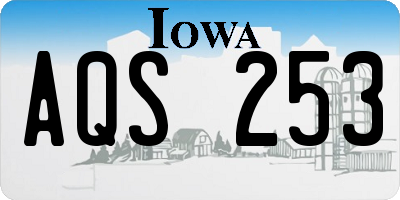 IA license plate AQS253