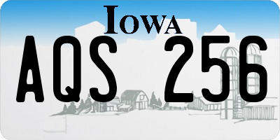 IA license plate AQS256