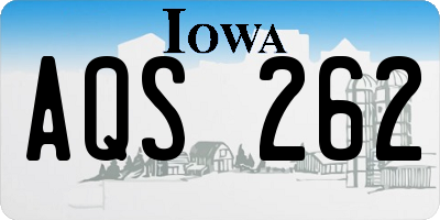 IA license plate AQS262