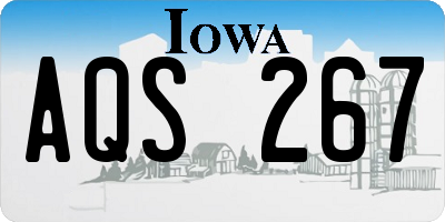 IA license plate AQS267