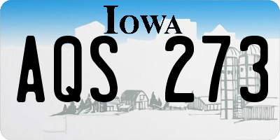 IA license plate AQS273