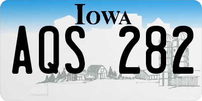 IA license plate AQS282