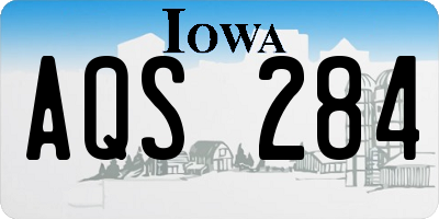 IA license plate AQS284