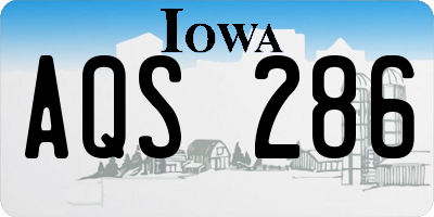 IA license plate AQS286