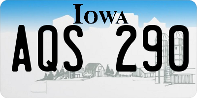 IA license plate AQS290