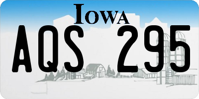 IA license plate AQS295