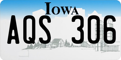 IA license plate AQS306
