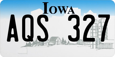 IA license plate AQS327