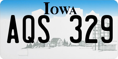 IA license plate AQS329
