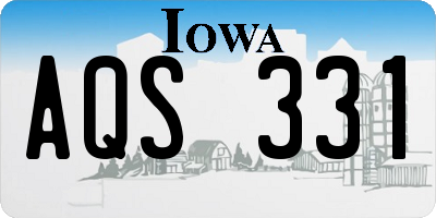 IA license plate AQS331