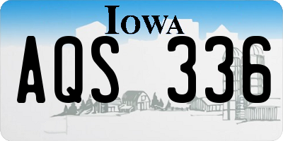 IA license plate AQS336