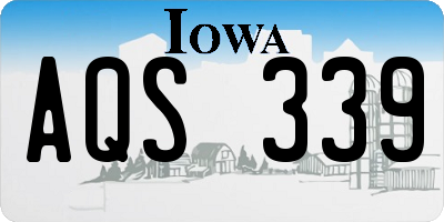IA license plate AQS339
