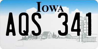 IA license plate AQS341