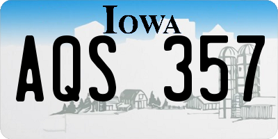 IA license plate AQS357