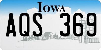 IA license plate AQS369