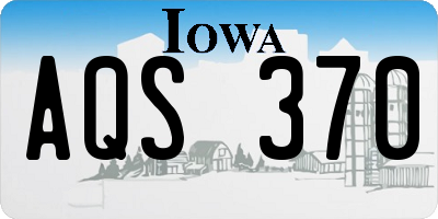 IA license plate AQS370