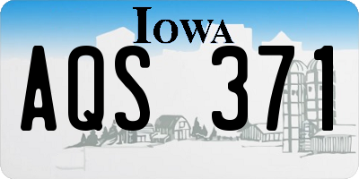 IA license plate AQS371