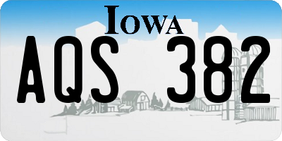 IA license plate AQS382