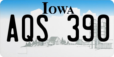 IA license plate AQS390