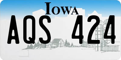 IA license plate AQS424