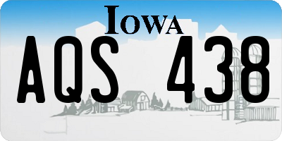 IA license plate AQS438