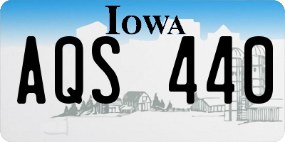 IA license plate AQS440