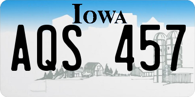 IA license plate AQS457