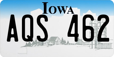 IA license plate AQS462