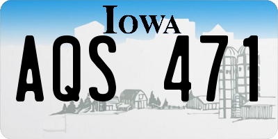 IA license plate AQS471