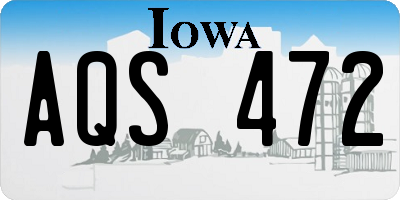 IA license plate AQS472