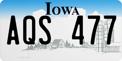 IA license plate AQS477