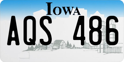 IA license plate AQS486