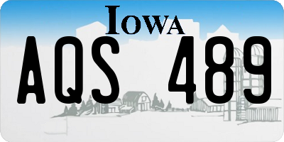IA license plate AQS489