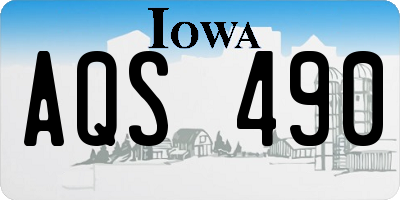 IA license plate AQS490