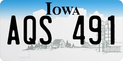 IA license plate AQS491