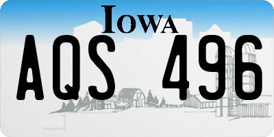 IA license plate AQS496
