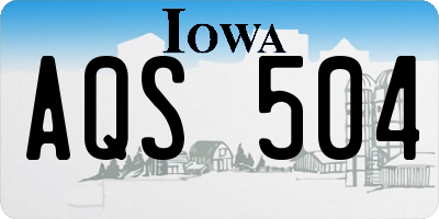 IA license plate AQS504