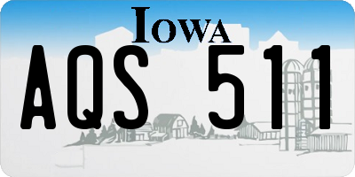 IA license plate AQS511