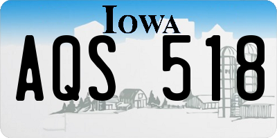 IA license plate AQS518