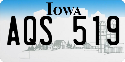 IA license plate AQS519