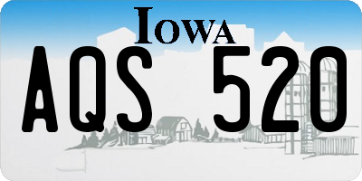 IA license plate AQS520