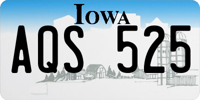 IA license plate AQS525