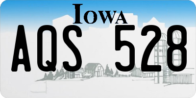 IA license plate AQS528