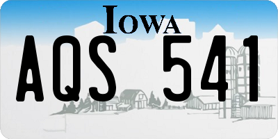 IA license plate AQS541