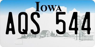 IA license plate AQS544