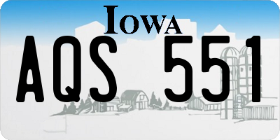 IA license plate AQS551